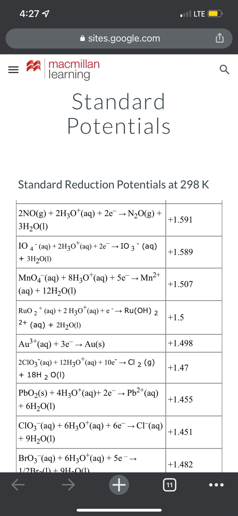 Calculate the cell potential for the galvanic cell in which the given reaction occurs-example-1