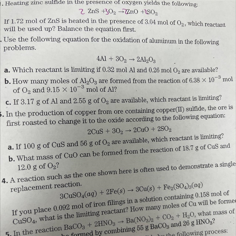 How many moles of Al2O3 are formed from the reaction of 6.38*10^-3 mol of O2 and 9.15*10^-3 mol-example-1