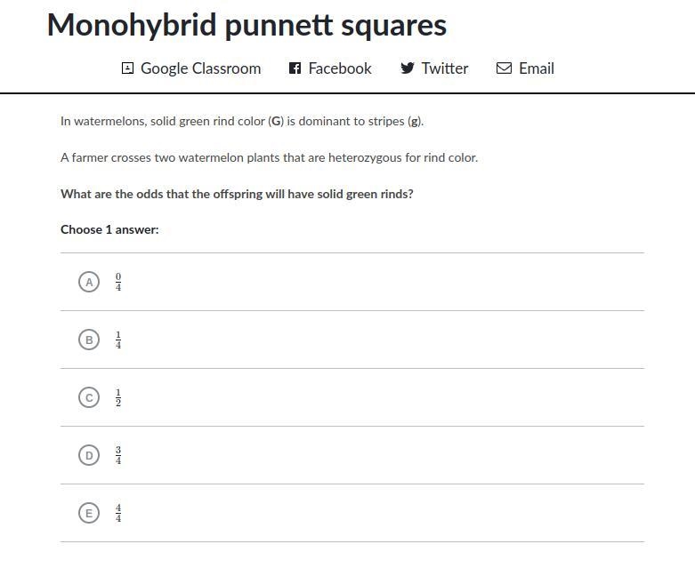 It's me again! with this Monohybrid Punnett Squares. Ugh, HELP ME-example-1