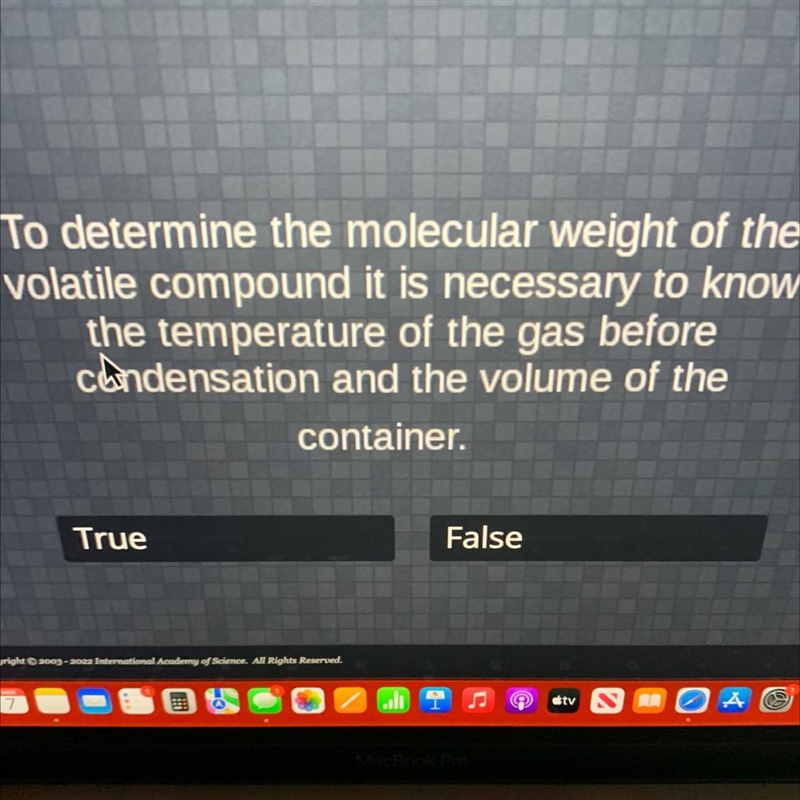 To determine the molecular weight of thevolatile compound it is necessary to knowthe-example-1