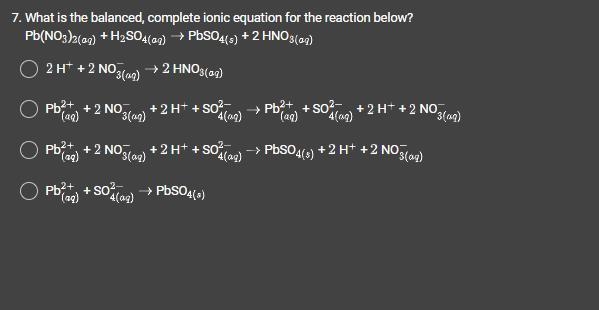 What is the balanced, complete ionic equation for the reaction below?-example-1