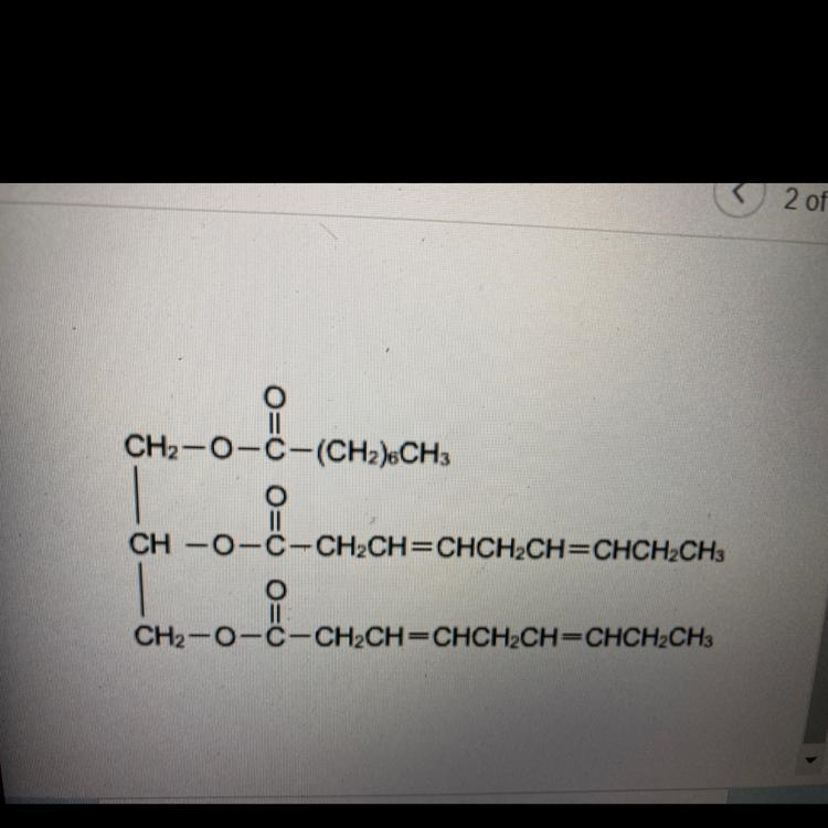 How many H2 molecules are needed to completely hydrogenate the following molecule-example-1