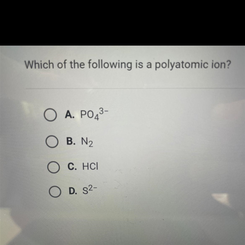 Which of the following is a polyatmoic ion?-example-1