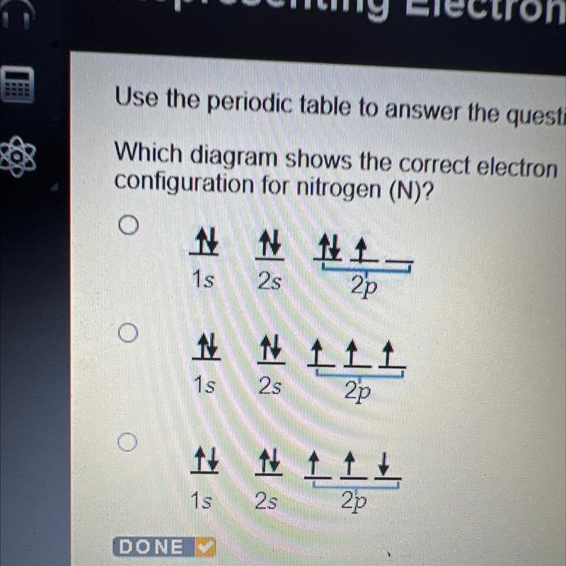 Use the periodic table to answer the questions below. Which diagram shows the correct-example-1