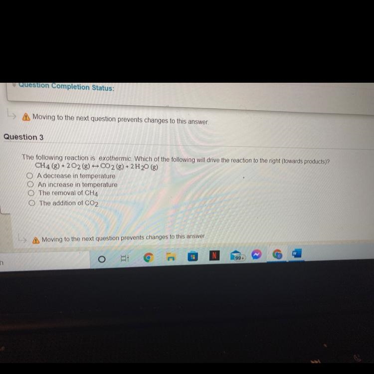 Which of the following will drive the reactions to the right towards products?-example-1