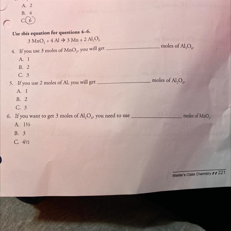 Question 4-6 are one question but just with different answers answer the question-example-1