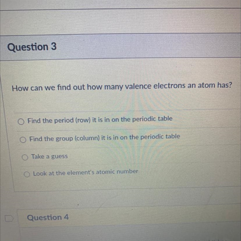 How can we find out how many valence electrons an atom has? Tell ms the answer pls-example-1