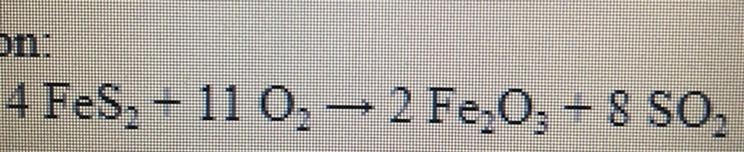 What are the limiting and excess reactants when 26.62 moles of FeS2 react with 59.44 moles-example-1