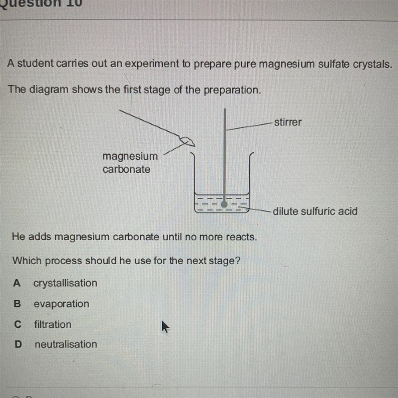 Which process should he use for the next stage ?-example-1