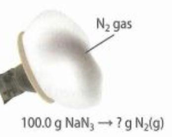 One of the reactions used to inflate automobile airbags involves sodium azide (NaN-example-1