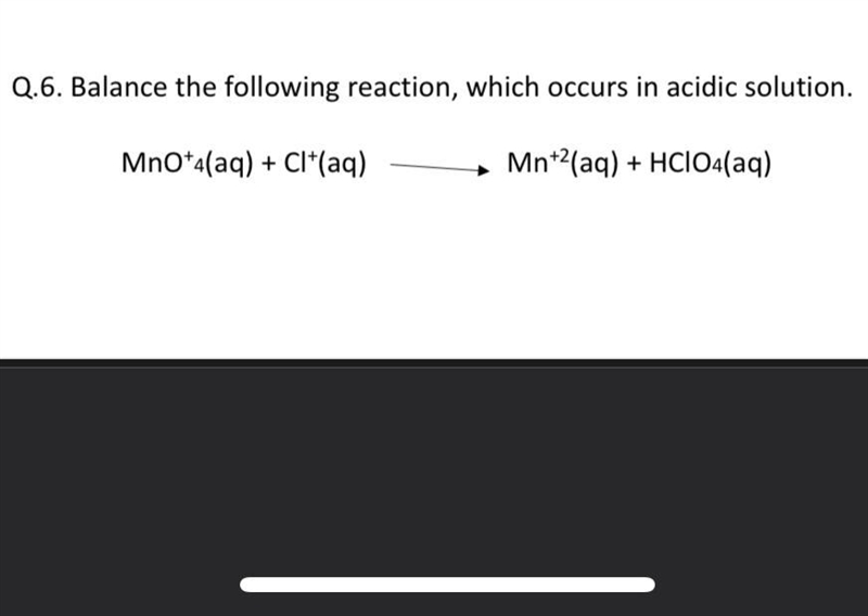 Balance the following reaction, which occurs in acidic solution.-example-1