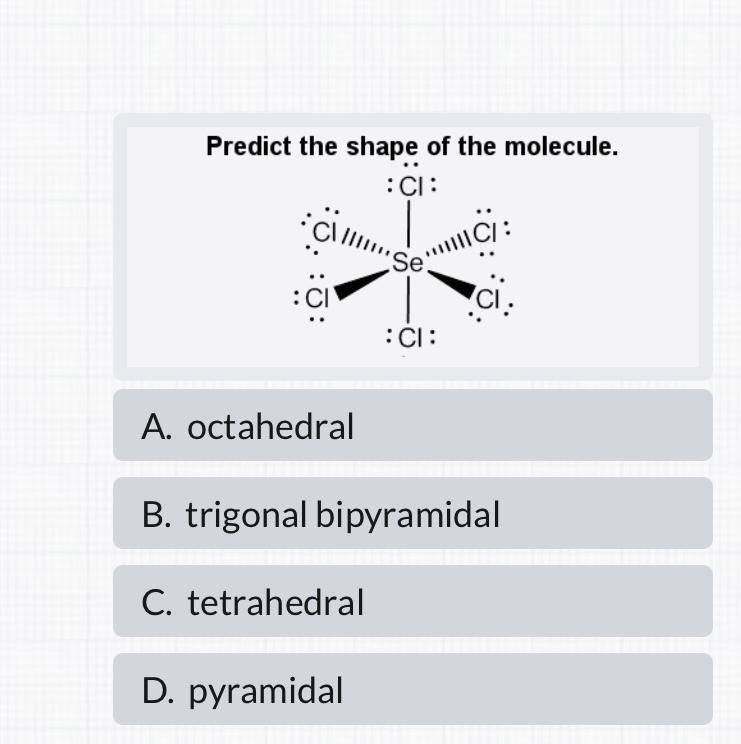 Predict the shape of the molecule.-example-1