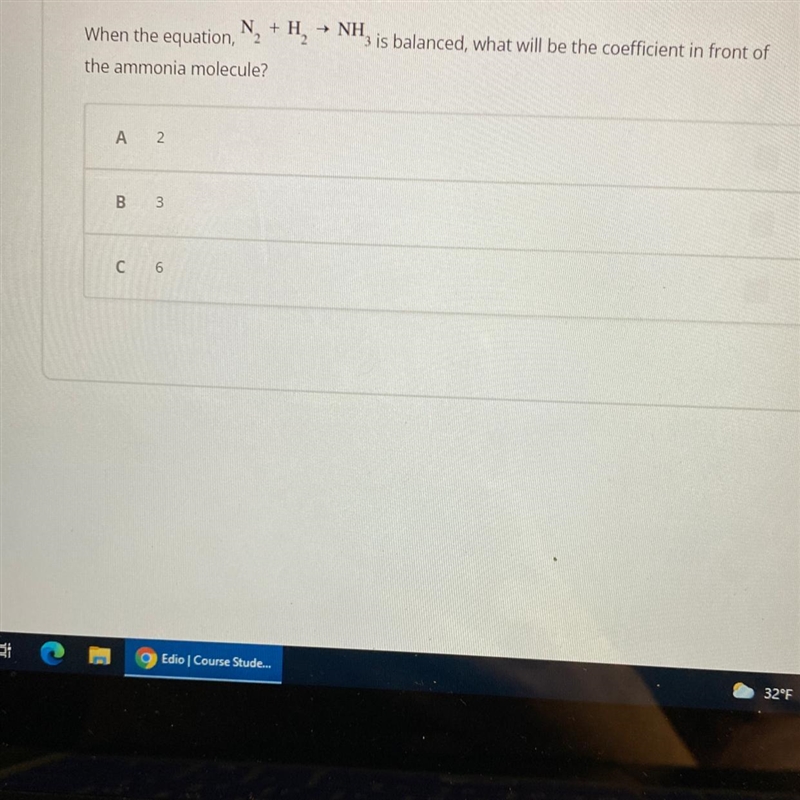 What will be the coefficient in front of the ammonia molecule?-example-1