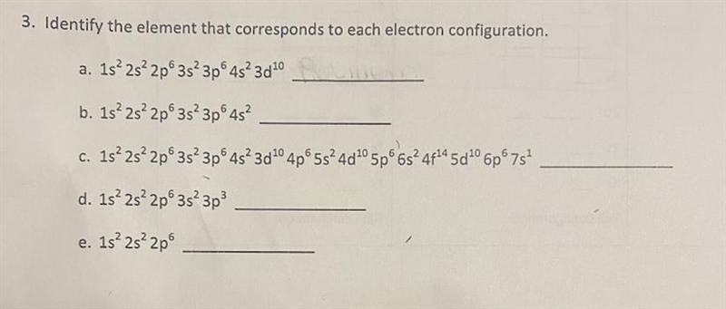 The elements that corresponds to each electron configuration-example-1