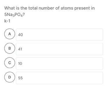 What is the total number of atoms present in 5Na3PO4?-example-1