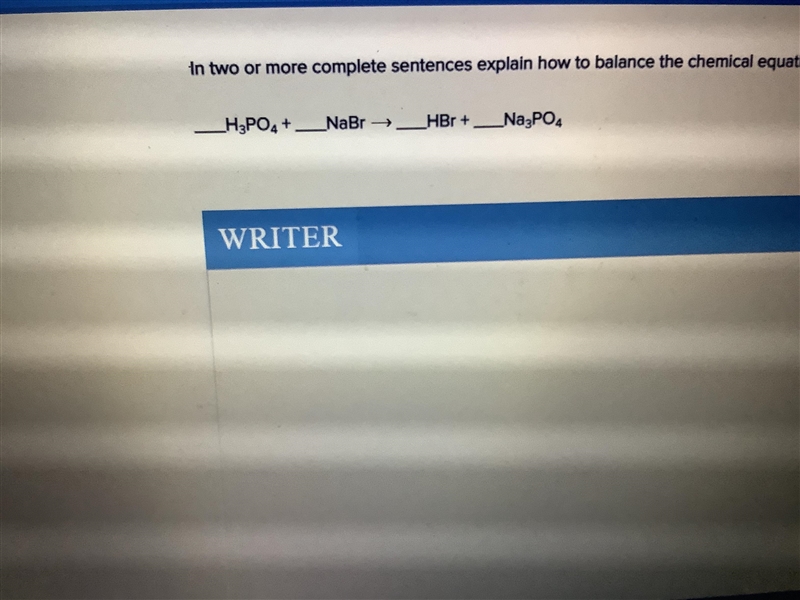 Please help balance the chemical equation. No links or files! I will report-example-1