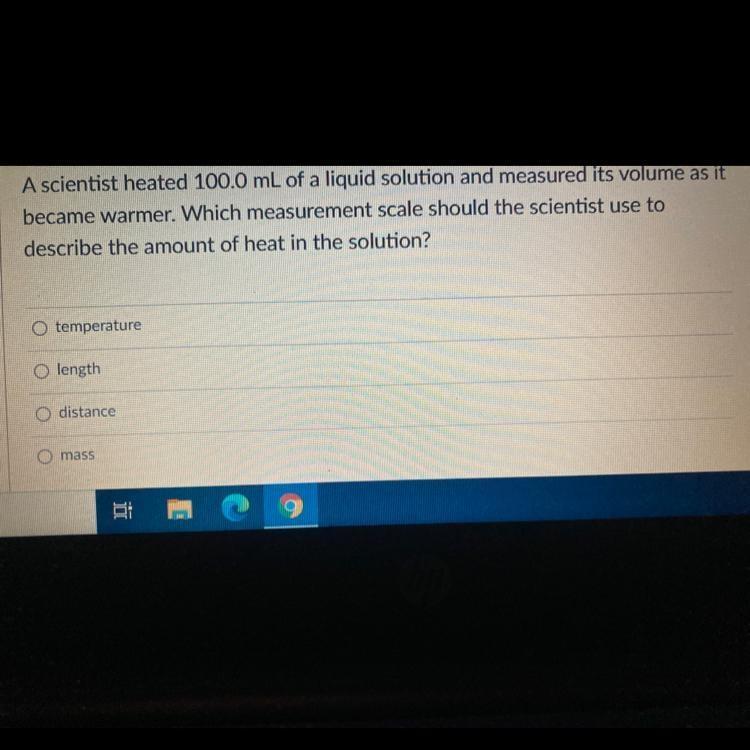 Which measurement scale should the scientist use to describe the amount of heat in-example-1