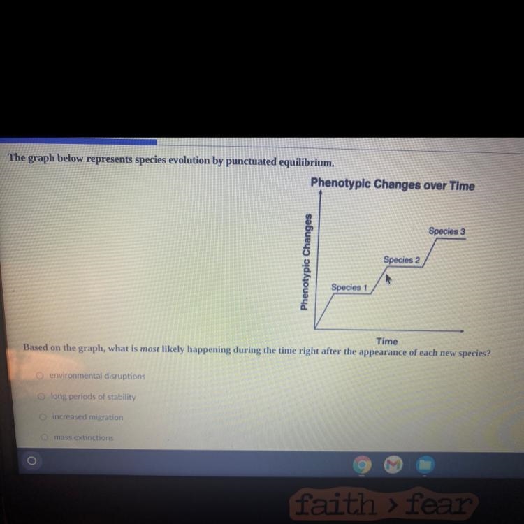 HELP MEEE!!! The graph below represents species evolution by punctuated equilibrium-example-1