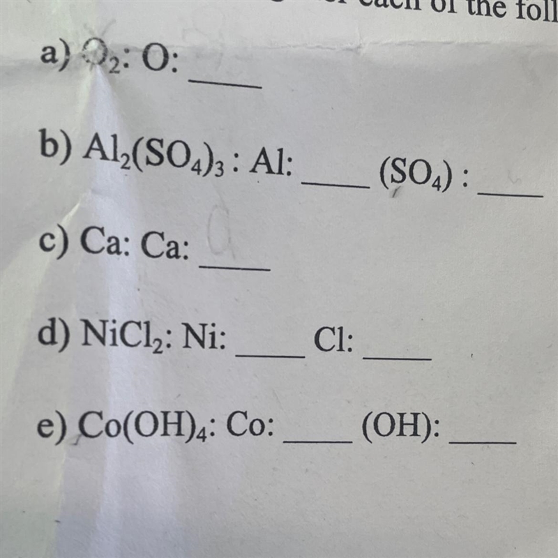 Determine the charge for each of the following. Please help-example-1