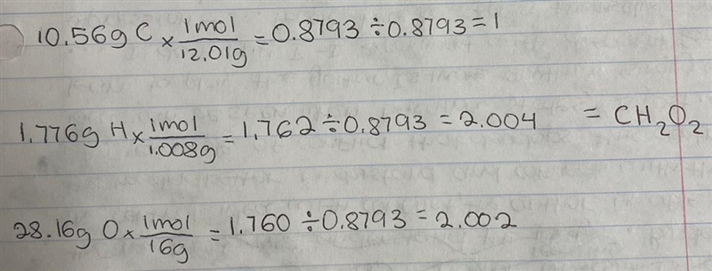 what is the empirical formula of a substance that contains 10.56 g of c, 1.776 g of-example-1