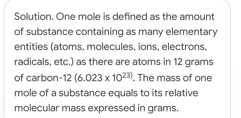 Explain the following a. the mole of a substance. b.a standard solution​-example-1