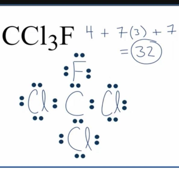 Lewis structure for ccl3f-example-1