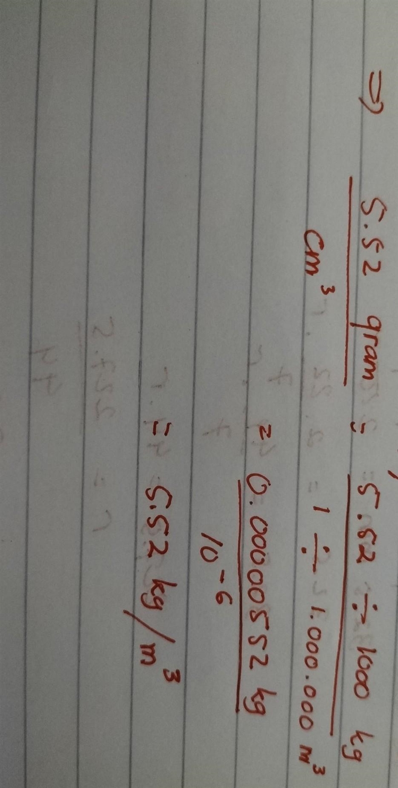 The average density of Earth is 5.52 g/cm³. What is its density in: (a) kg/m³;-example-1