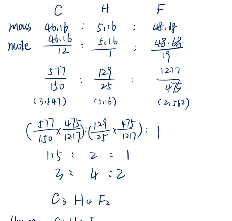 What is the molecular formula for a compound that is 46.16% carbon, 5.16% hydrogen-example-1