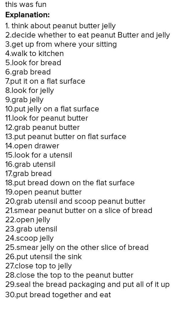 How to make a pb&j in 30 steps​-example-1