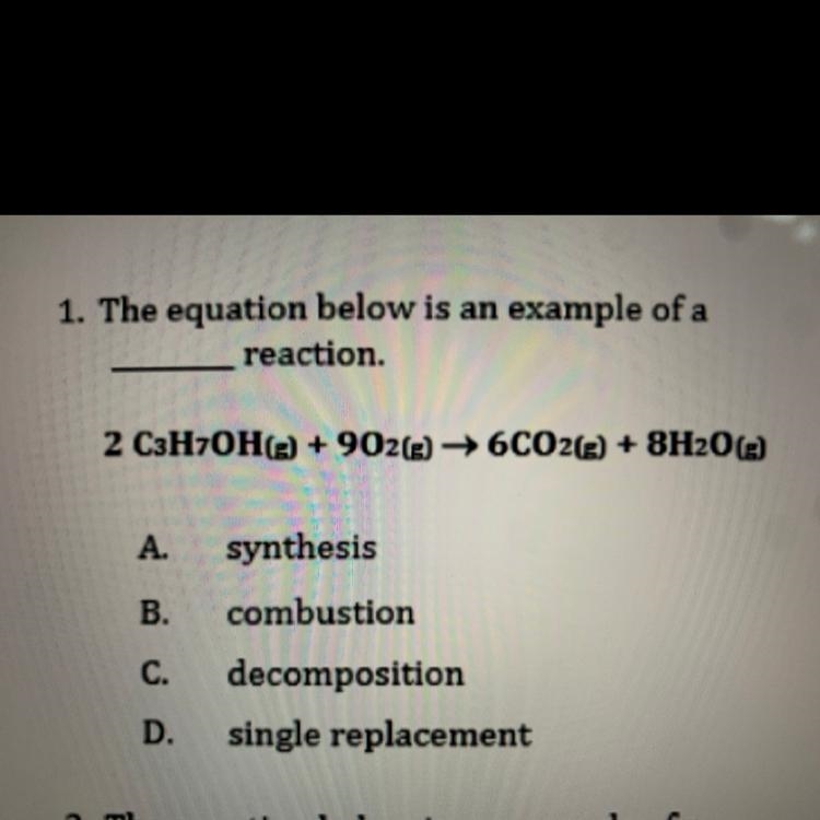 Types of chemical reactions !!!!!-example-1