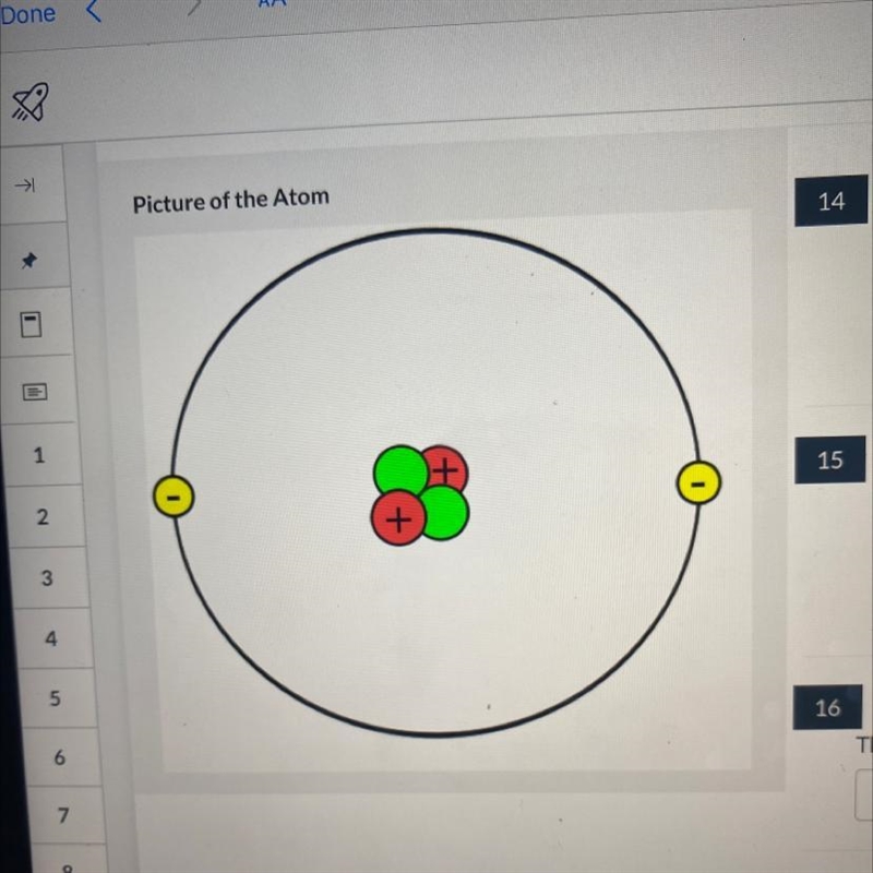 What is the mass number and atomic number for this atom-example-1