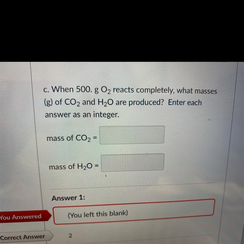 Hello I have no idea how to solve this question. Balanced equation: 2C8H18 + 25O2 = 16CO-example-1