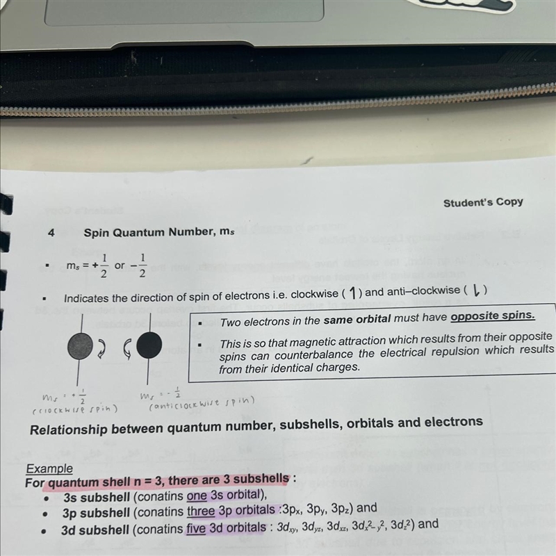 Hi! I’m so confused… what is the spin quantum number?? :0-example-1