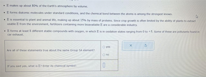 Consider these statements about an element E in group 5A-example-1