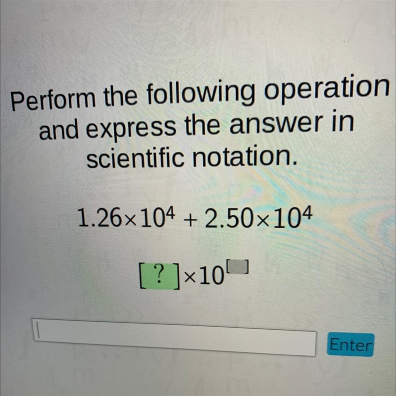 Perform the following operationand express the answer inscientific notation.1.26x-example-1