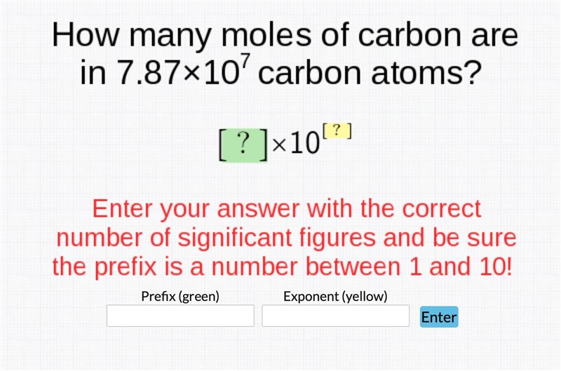 How many moles of carbon are in 7.87x10^7 carbon atoms ?x10^?-example-1