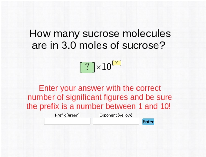 How many sucrose molecules are in 3.0 moles of sucrose?-example-1