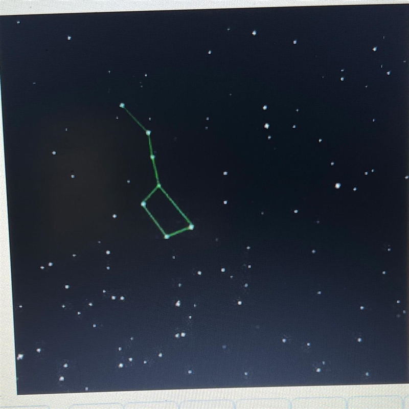 Which constellation is connected with lines in the picture? Little Dipper Big Dipper-example-1