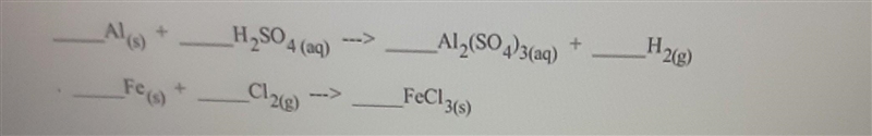 AGO H2SO4 (aq) Al(SO4)3(aq) H28) fe Cl218) FeCl38 ​-example-1