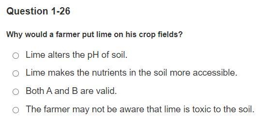 Why would a farmer put lime on his crop fields?-example-1