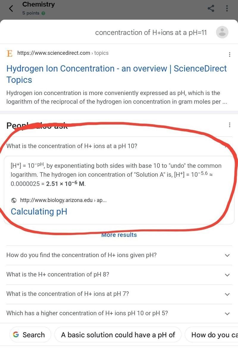 What is the concentraction of H+ ions at a pH=11-example-1