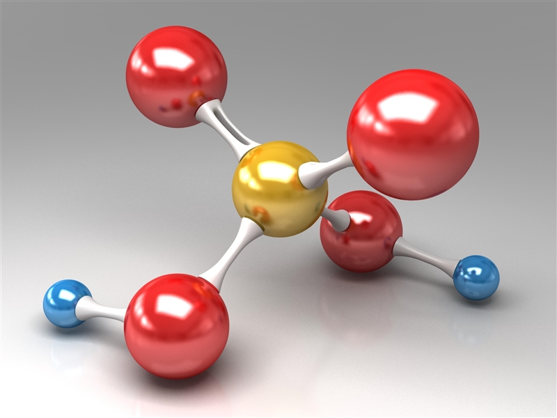 The image is a model of sulfuric acid that has a chemical formula of H2SO4. In 1-2 sentences-example-1