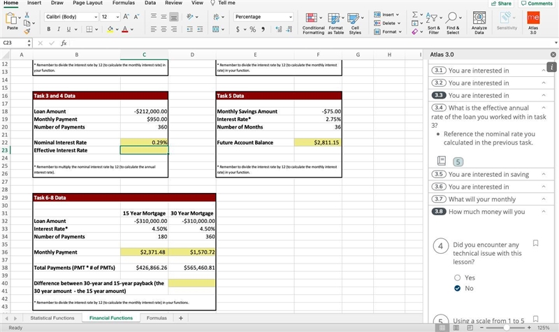 Task 3&4, please with the formula-example-1