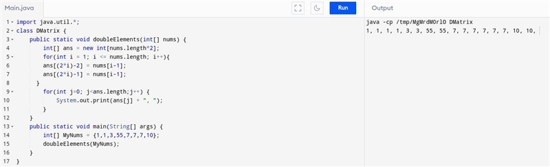 How do I do this? Given an integer array nums, return a new array with a length of-example-1