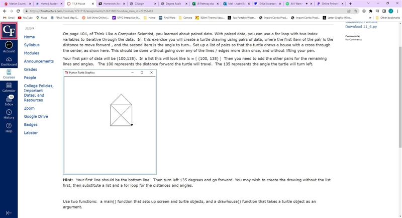 On page 104, of Think Like a Computer Scientist, you learned about paired data. With-example-1