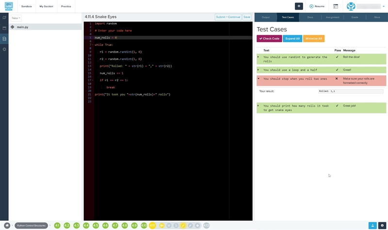 Why won't this program work? I have no solution for this. LANGUAGE: Python, CodeHS-example-1