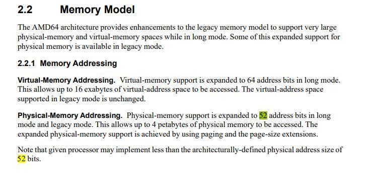 The x86-64 architecture provides support for Select one: a. 32-bit physical addresses-example-1