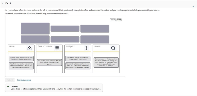 as you read your etext, the menu options at the left of your screen will help you-example-1