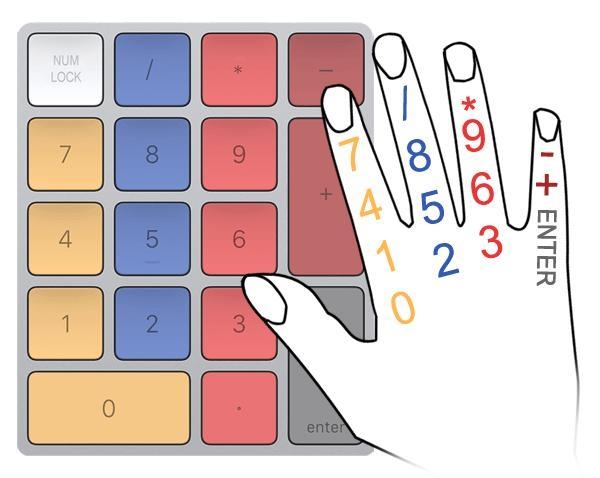 Taylor uses the numeric keypad to enter statistical data into a spreadsheet. which-example-1