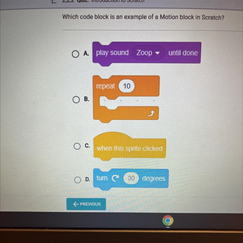 Which code block is an example of a motion block in scratch?-example-1